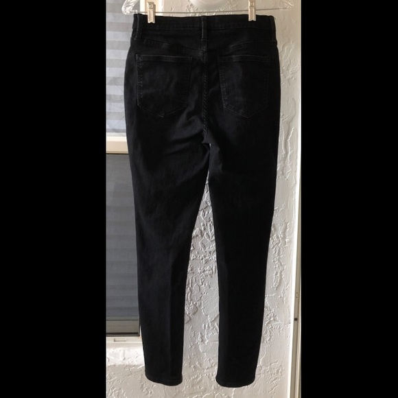 EUC FREE PEOPLE BLACK HIGH RISE DENIM SKINNY JEANS WORN ONCE SIZE 30 - Picture 5 of 7